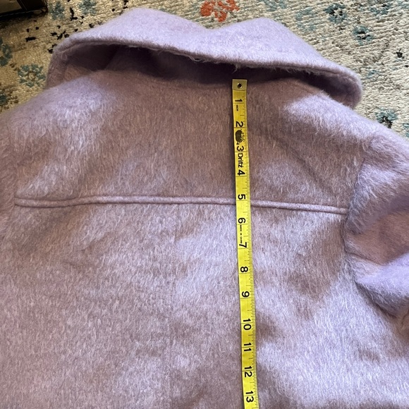 a new day Lavender Cropped Fuzzy Pea Coat - Picture 12 of 16